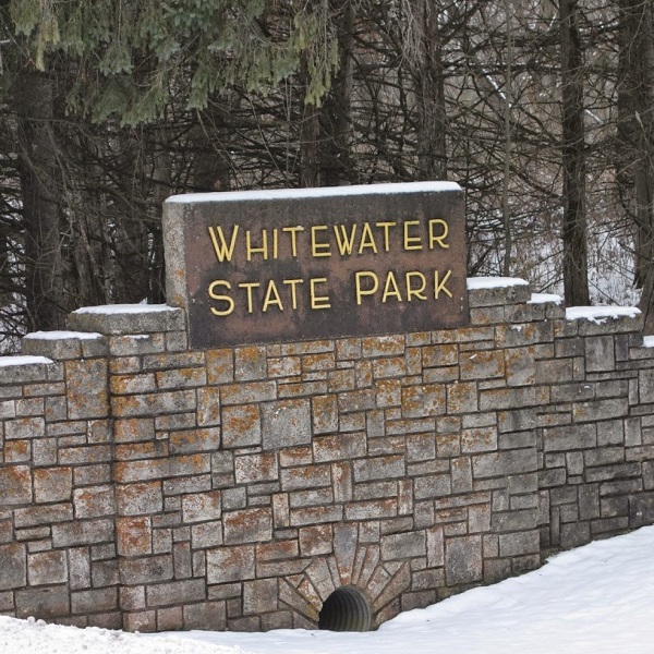 a sign for Whitewater State Park